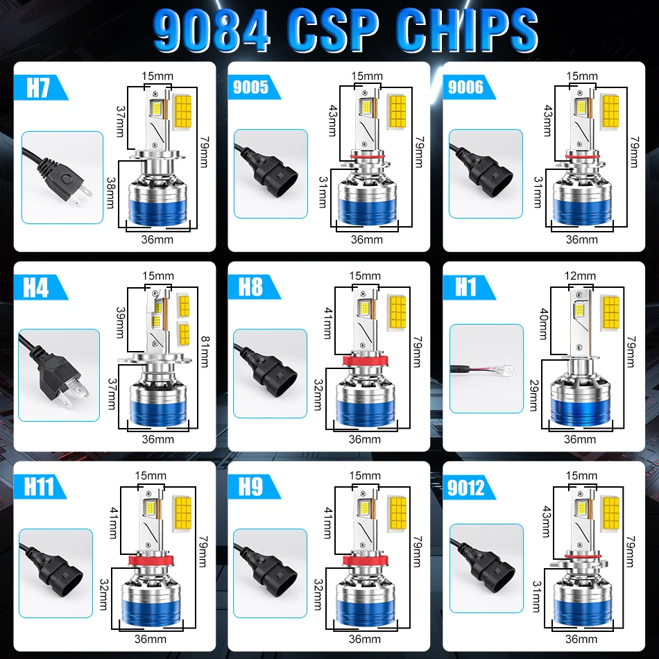 7700W 9000000LM H7 H4 H11 LED 헤드라이트 고출력 9084 CSP 캔버스 H1 H8 9005 HB3 9006 HB4 9012 HIR2 터보 램프 자동차 LED 헤드램프