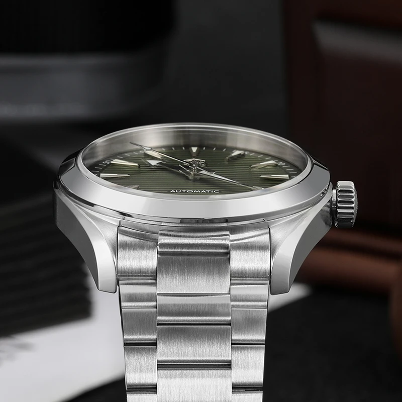 San Martin 38mm Men Watch Fashion Luxury Sapphire BGW9 Luminous Dive Watches Automatic Movement Waterproof Wristwatch SN0113W V2