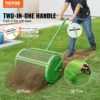 VEVOR Compost Spreader and Peat Moss Spreader 24 in Push/Tow-Behind Roller Lawn Spreader with Height Adjustable T Shaped Handle 2