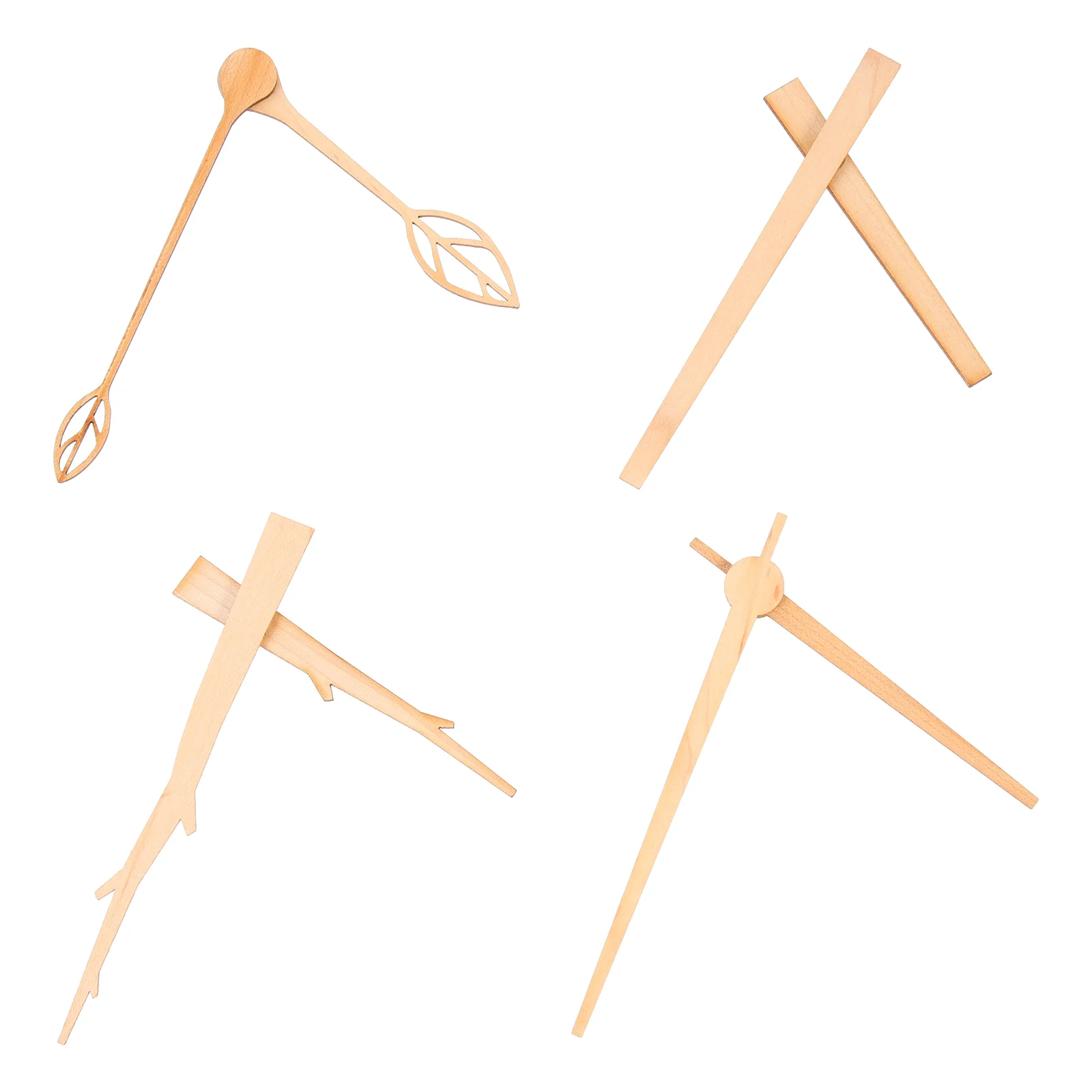 

4 Sets Clock Wooden Hands Delicate Pointers Decor Grace DIY Replacements Household Parts Home