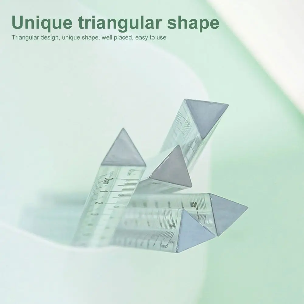 Triangle Ruler Ruler Set Drawing Ruler 15/20cm Transparent Acrylic Triangle Scale Ruler Students Gift Creative Stationery Measurement Drawing Tool School Supplies