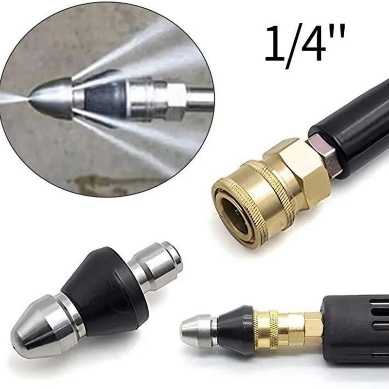 Cleaning machine high-pressure bullet nozzle municipal sewage pointed pipe dredging cleaning nozzle 5