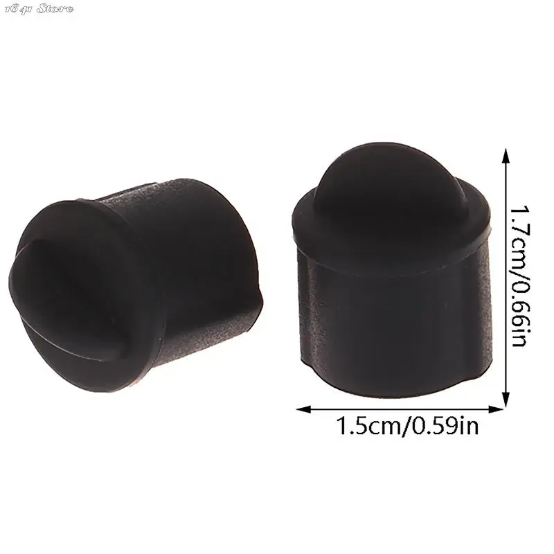 실리콘 BNC 방진 스토퍼 캡 커버, 여성 잭 블랙 내부 설치 직경 9.5mm-11mm, 10 개