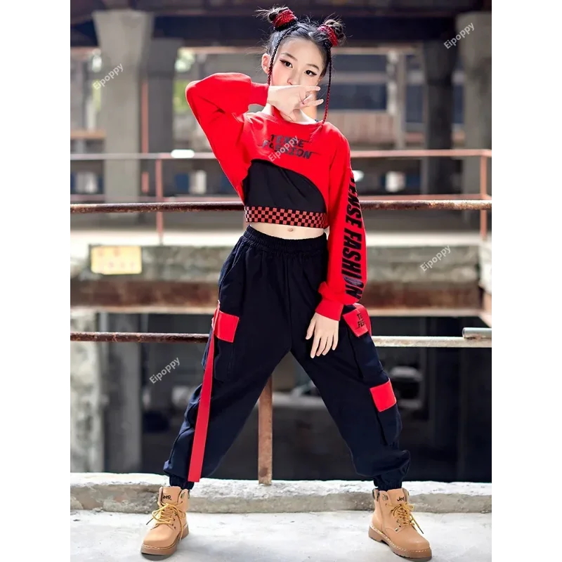 Teenage Fashion Streetwear, Stage Wear, Girls' Hip-hop, Jazz Dance