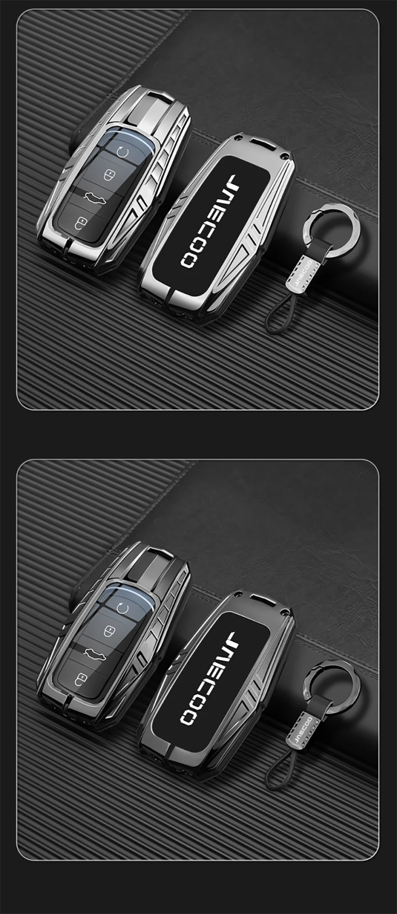 Zinc Alloy Car Key Case for Chery Jaecoo J7 7 PHEV 2025 J8 8 2026 Keychain Remote Cover Shell Housing Holder Fob Accessories