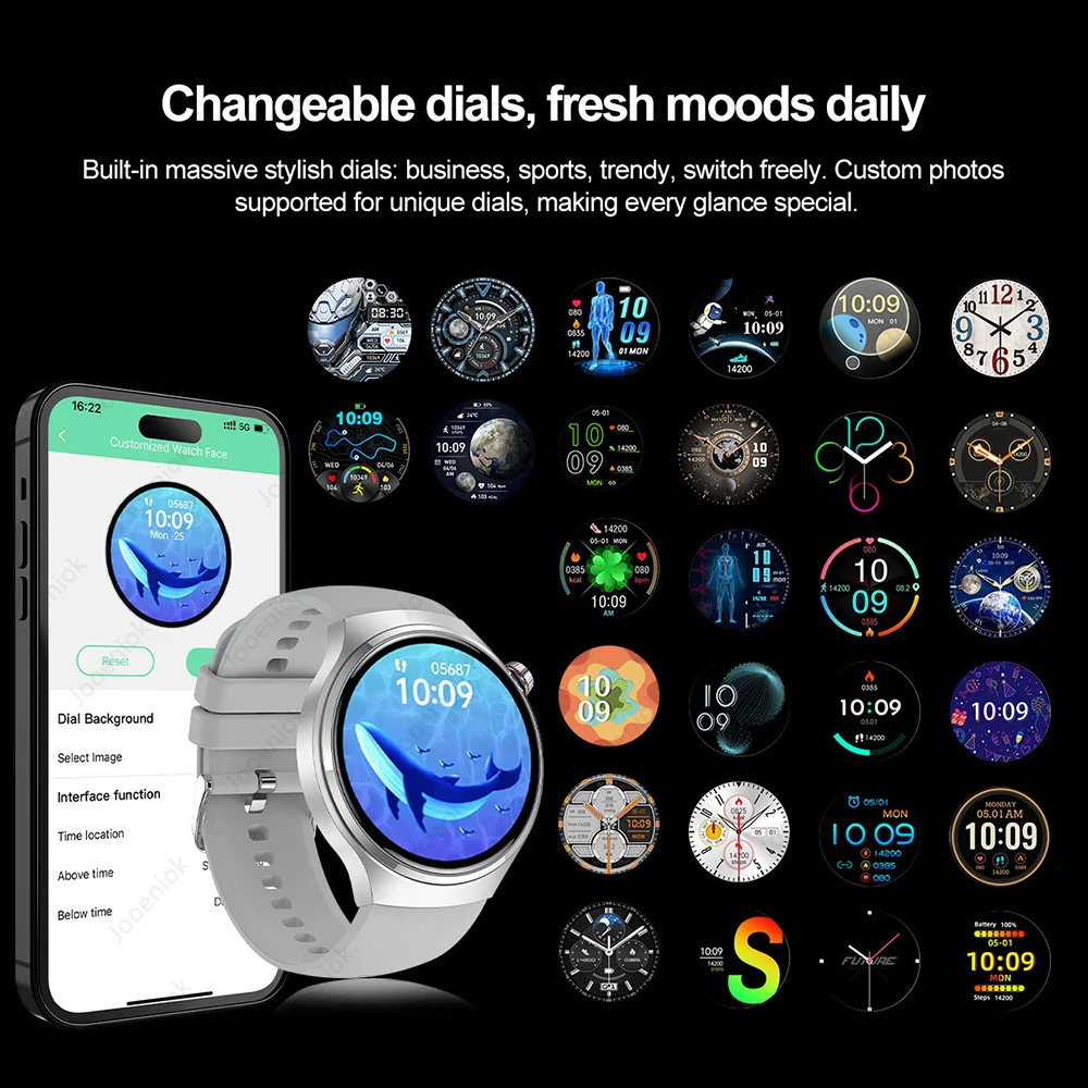 Watch 4 Pro Sports Smart Watch Men 360*360 AMOLED HD Screen Heart Rate Bluetooth Call IP68 Waterproof Music SmartWatch 2025 New 5