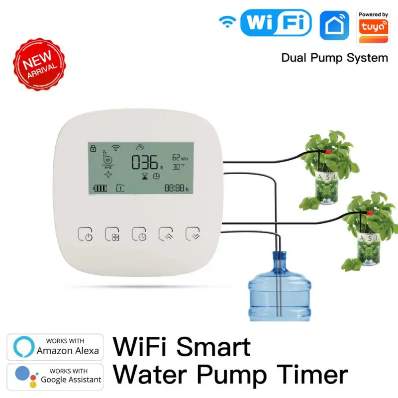 

Tuya WiFi Smart Watering Machine Automatic Micro-drip Irrigation System Plants Controller System Irrigation Tool Work With Alexa