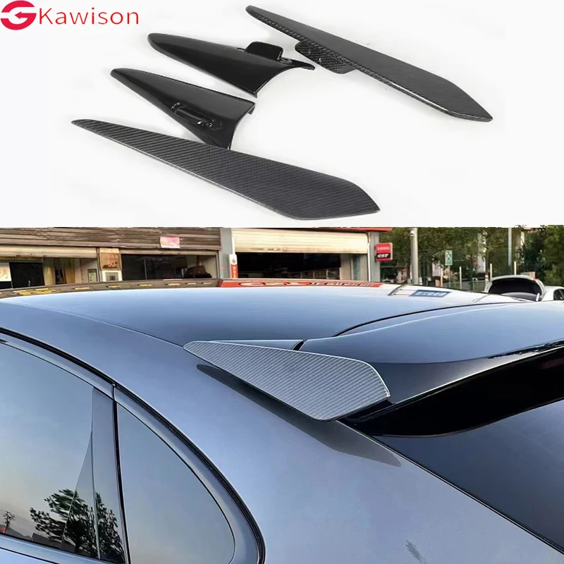 

4PCS CARBON FIBER REAR ROOF TOP WING TRUNK LIP TAIL SPOILER FOR Porsche Cayenne Coupe 2019 2020 2021 2022