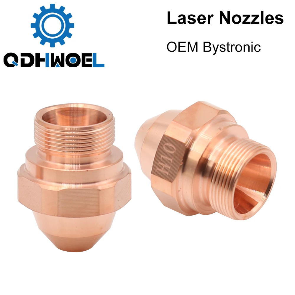 

QDHWOEL OEM H Series Laser Nozzles Dia.13mm Single Layer M10 Caliber 0.8-3mm for Fiber Laser Cutting Head