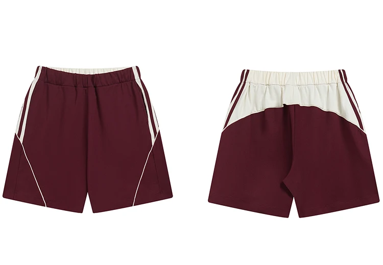Side-Stripe Patchwork Track Shorts S5ee35d91173843d6847f2c5326bfb8adN