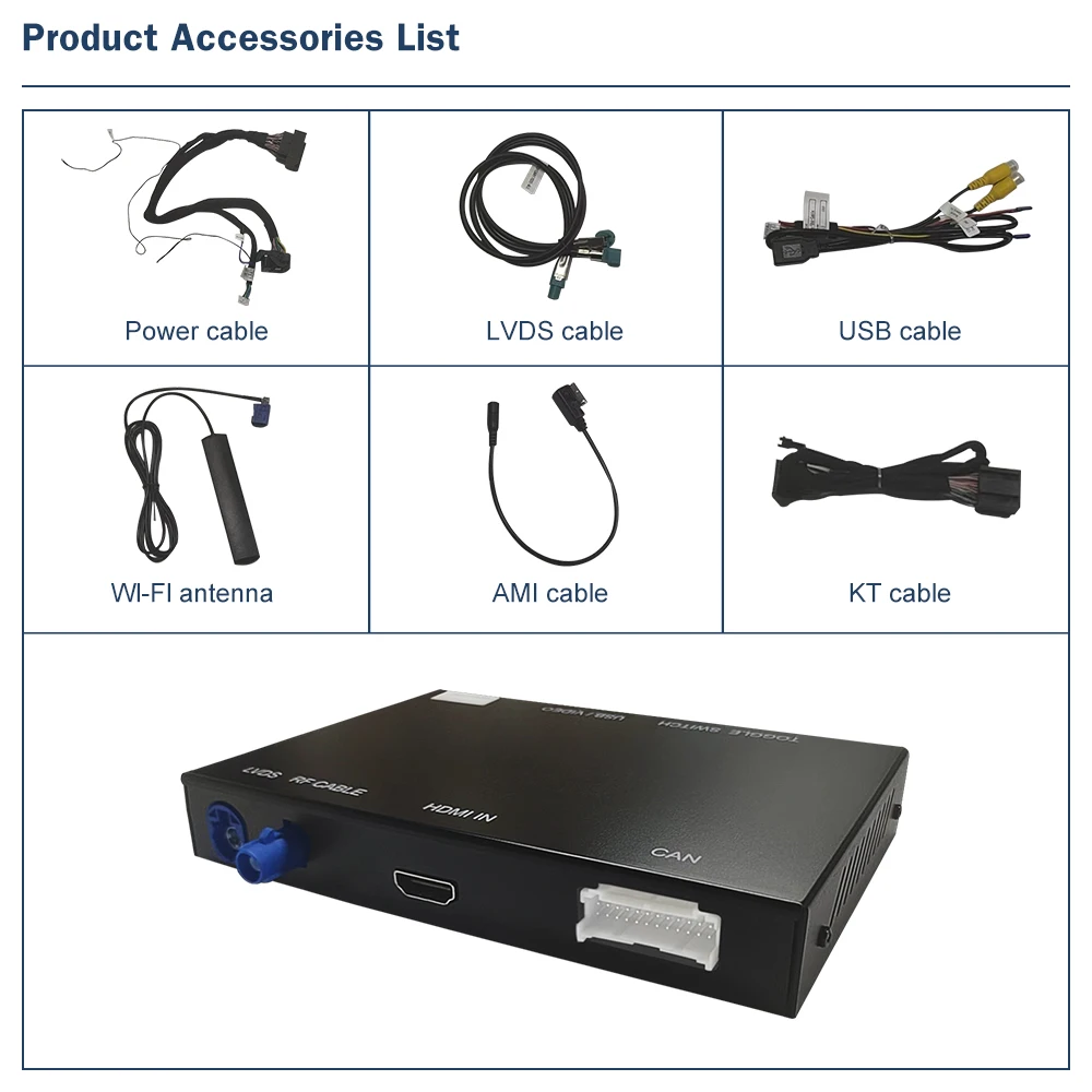 Road Top Wireless CarPlay Android Auto Interface for Audi A3 8V Q2