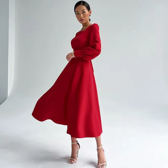 Elegant Square Collar Puff Sleeve 