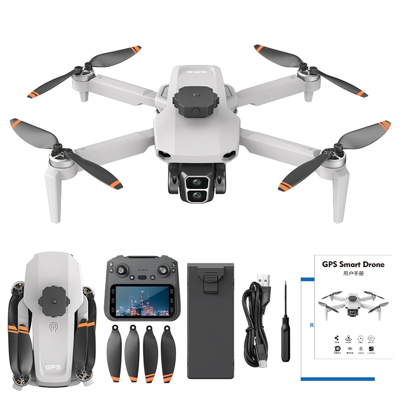 Drone L106-1 PRO 8K GPS avec télécommande écran 5 pouces
