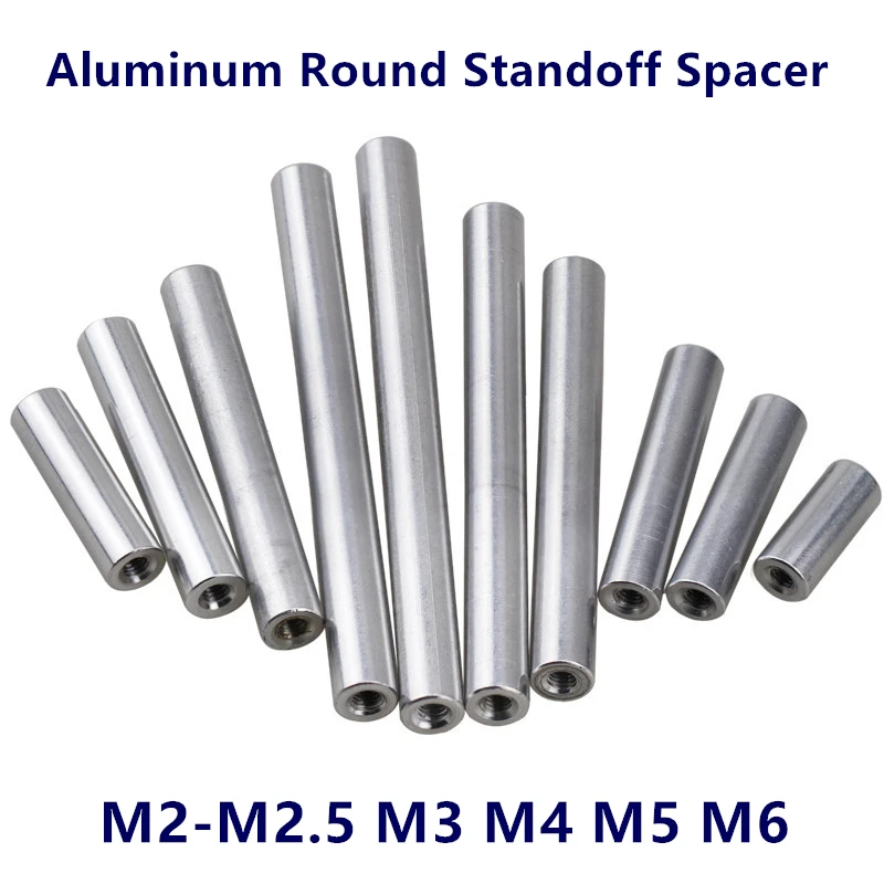 M2 M2.5 M3 M4 M5 M6 Round Aluminum Standoff Column Stud Extend Long Nut