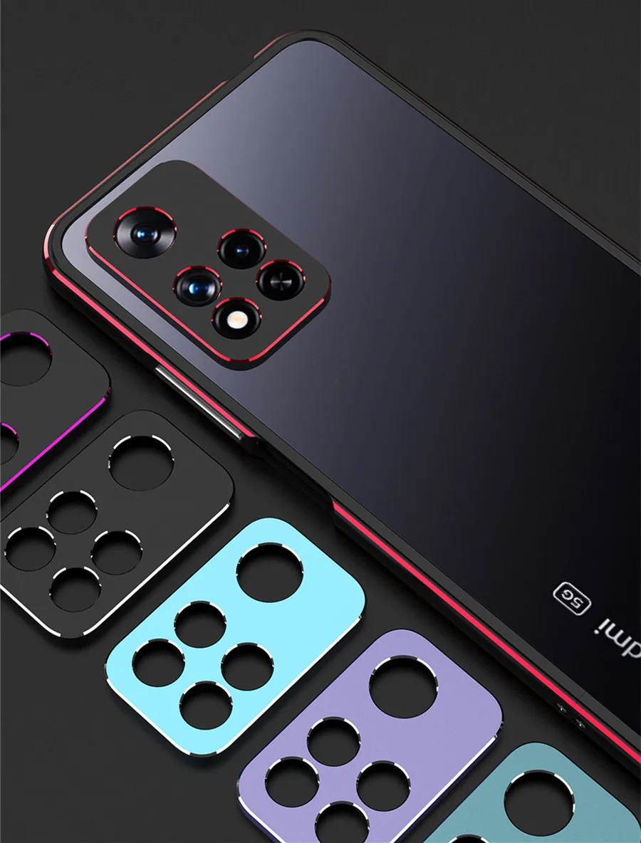 Dropshipping Matching Colors M4Pro Aluminum Metal Bumper For Xiaomi POCO M4 Pro M4Pro 5G Cover CASE Carmera+Frame Protector