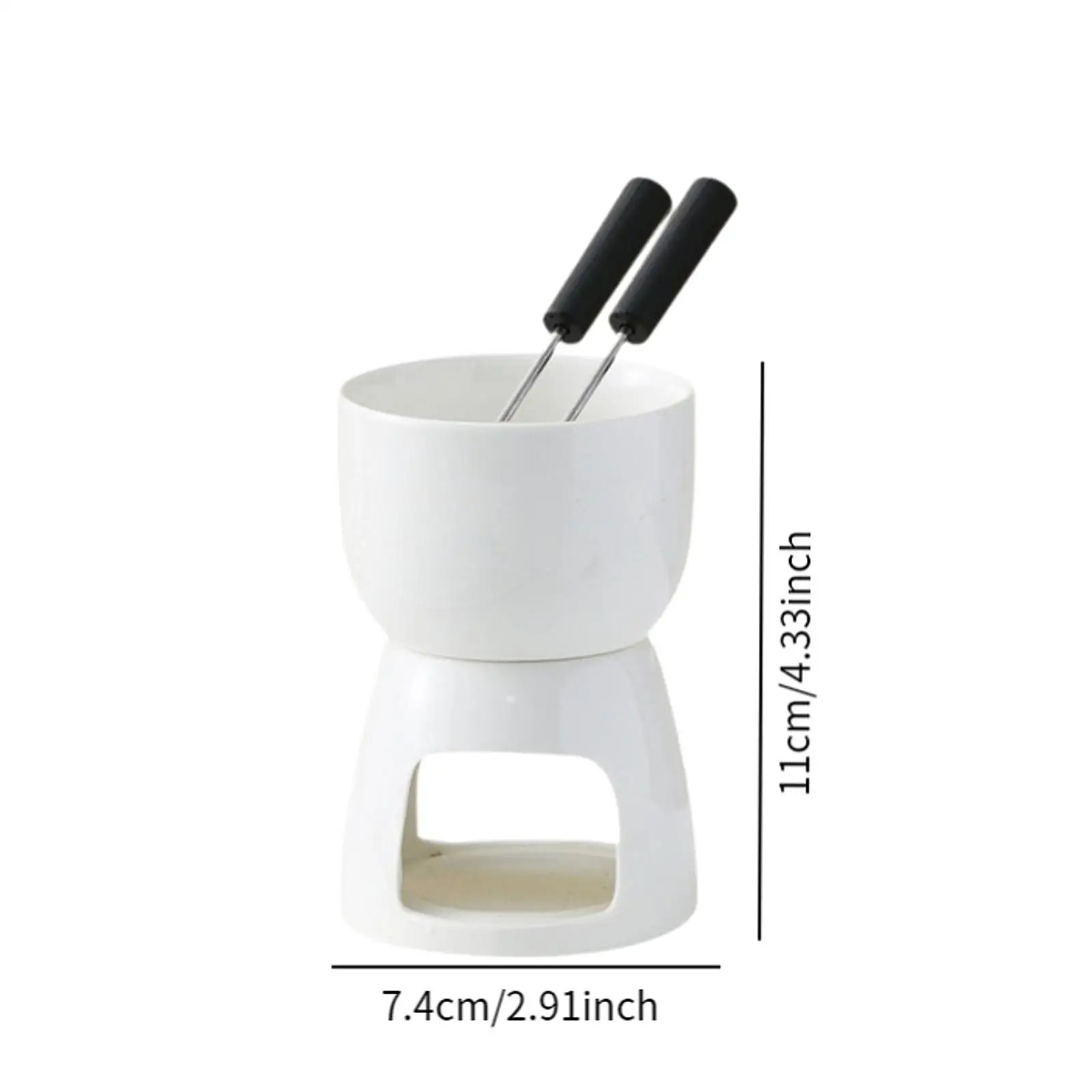 Ceramic Butter Warmer Melt Hot Pot Bowl Ceramic Italian Style Melting Pot Fondue for Cheese Caramel Tapas Party Birthday