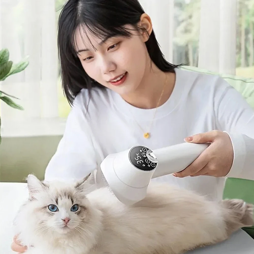 Pet Dog Hair Dryer 2-in-1 Cat Grooming Hairdressing Blow & Comb Low Noise Pet Cleaning Smart Hair Dryer Supplie Negative Ion hair dryer pet hair dryer