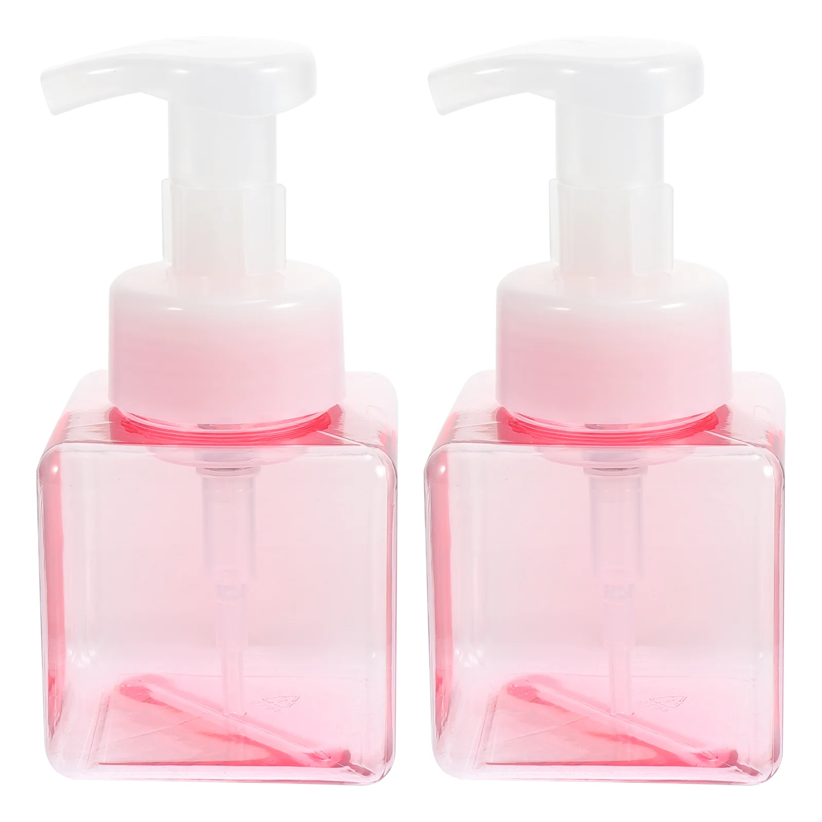 

2pcs Plastic Bottles Make-up Containers Square Lovely Storage Bottles