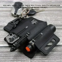 EDC Tactical Tool Holster Retro Outdoor Tool Belt Bag Sports Belt Bag Knife Holster Flashlight Holster 1