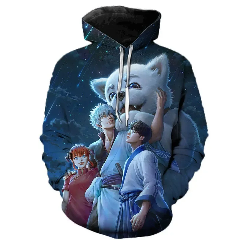 

Классные модные толстовки с рисунком аниме Gintama, уличная одежда в стиле Харадзюку С Рисунком 3D, мужские и женские пуловеры, толстовки большого размера из полиэстера для мальчиков и девочек