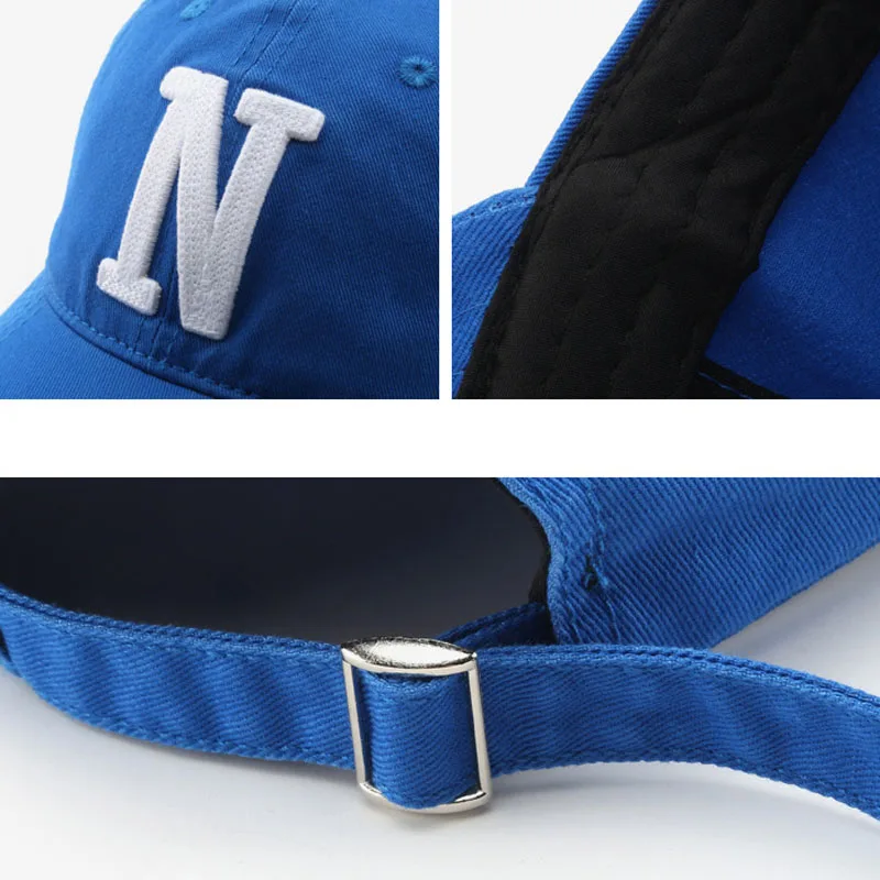 BISENMADE Baseball Cap For Men And Women Fashion Letter N Embroidery Cotton Soft Top Snapback Hat Simple Summer Visors Sun Caps 4