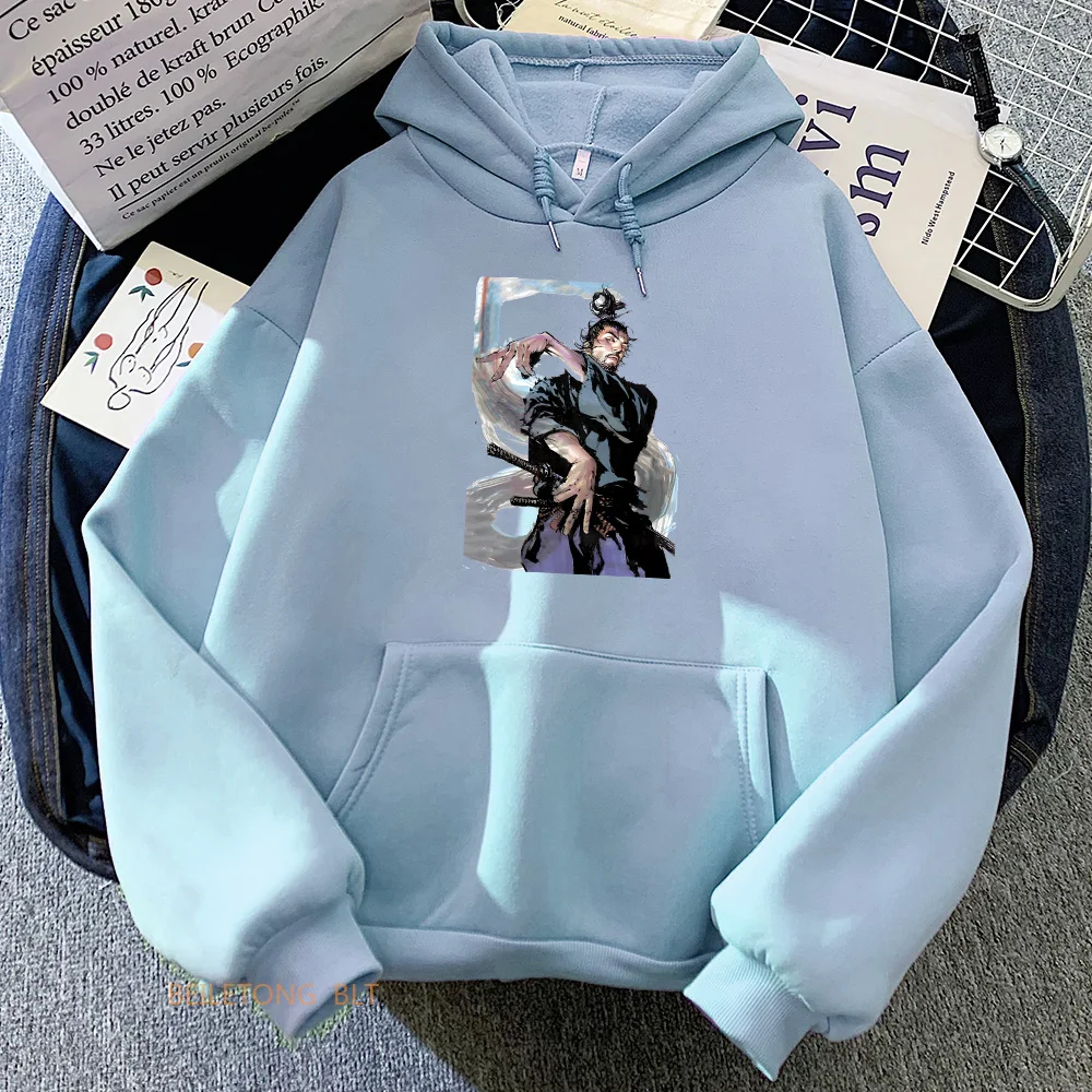 

Vagabond バガボンド Musashi Miyamoto Hoodies Anime Cartoon Graphic Printing Sweatshirts Casual Winter Long Sleeve Pullover Streetwear