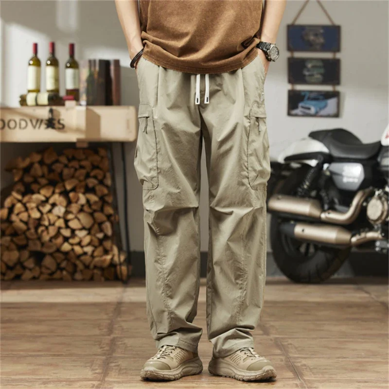 Paratroopers Pants Workers Tide Men's Summer Summer Skin American Tide Straight Casual Cold Sports Sports Big Pocket Big Pocket 1