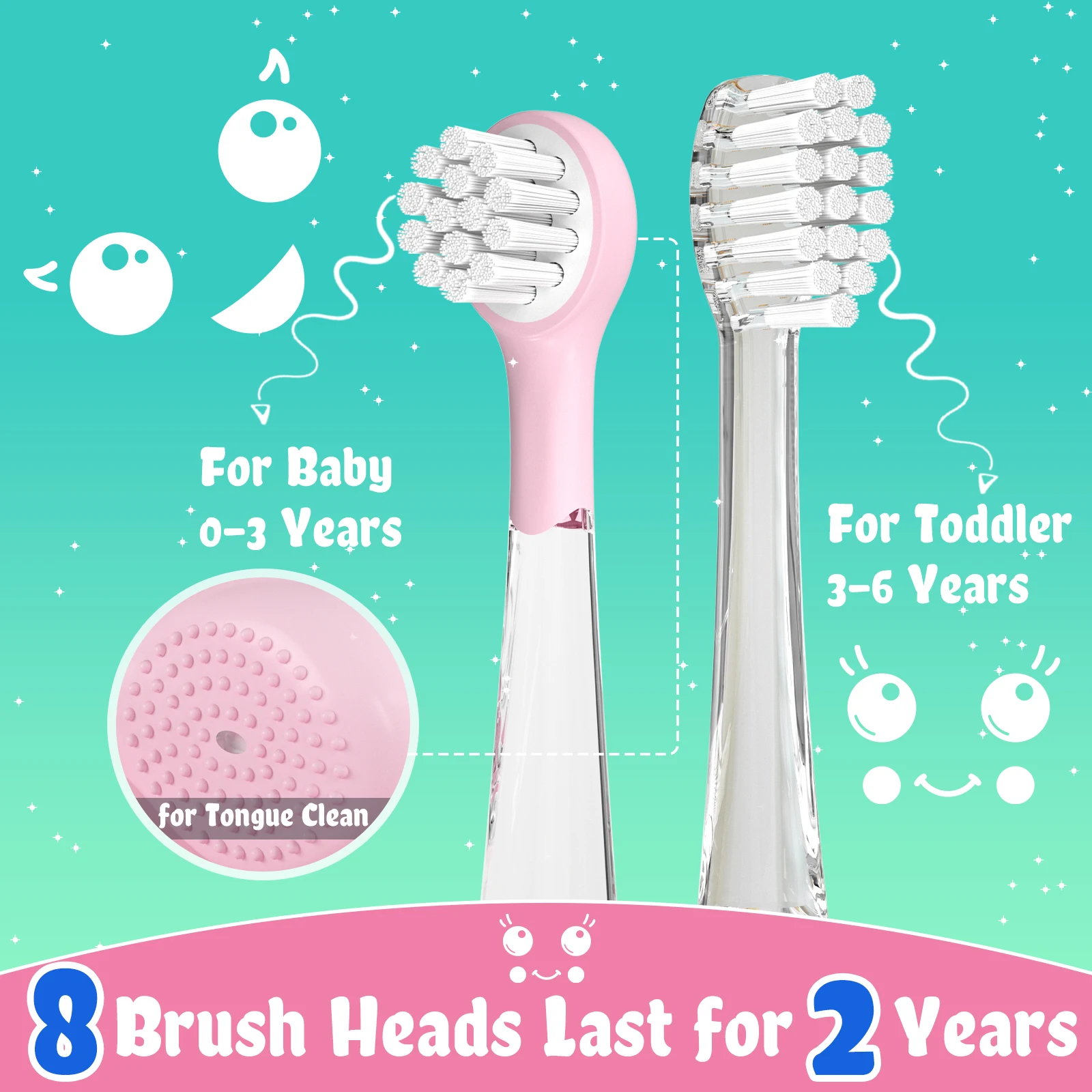 Seago Kids Electric Toothbrush Sonic Child Dolphin Colorful Observing LED 2 mins Smart Timer IPX7  Waterproof Teeth Cleaning 4