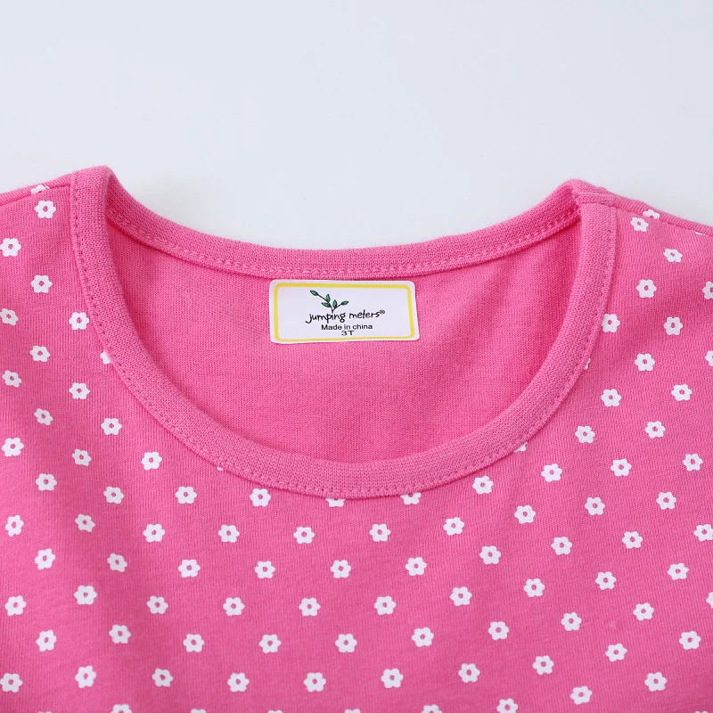 Jumping Meters Hot Baby Girls Dresses Summer Cotton Animal Applique Hot Selling Princess Toddler Kids Clothes Dress