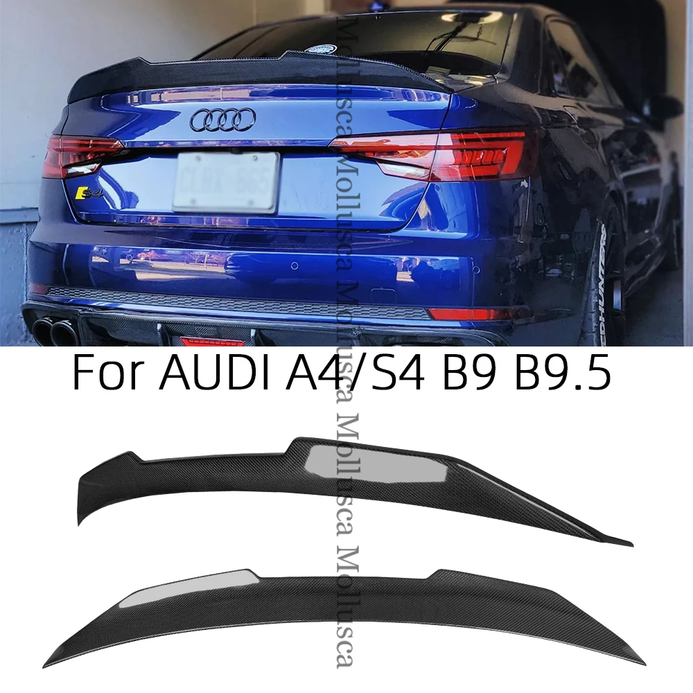 

For AUDI A4/S4 B9 B9.5 Sedan PSM Style Carbon fiber Rear Spoiler Trunk wing 2016-2023 FRP honeycomb Forged