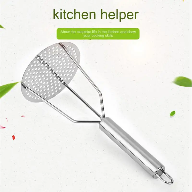 Potato Masher Potatoes Crusher Stainless Steel Pressed Potato Masher Ricer Puree Juice Maker Potato Pusher Smooth Mashed Fruit Tools Kitchen