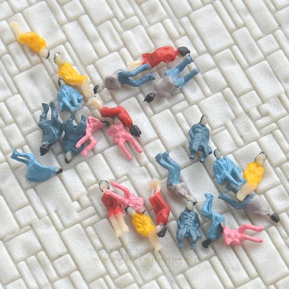 120pcs N Scale 1:87 All Seated Passenger People Sitting Figures 6 Different Poses Passengers Model Train Layout DIY Decoration 2