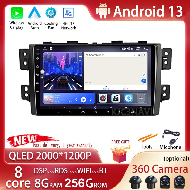 

9" Android 13 Multimedia Video GPS Navigation Car Radio For Kia Borrego Mohave 2008,2012,2014,2016 Player Auto Stereo Navi DVD