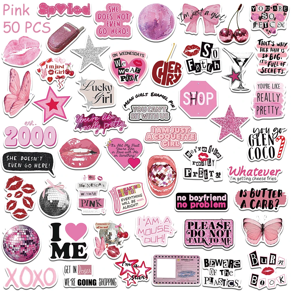 100PCS Y2K Girly Stickers – Vintage Aesthetic Decals, Waterproof Vinyl For Laptop, Water Bottle