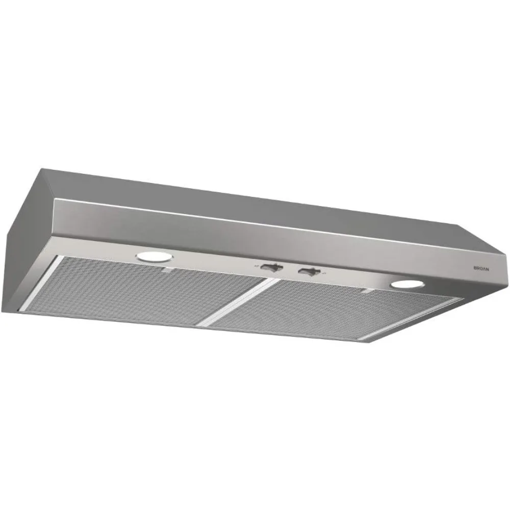 

Broan-NuTone BCSD136SS Glacier Range Hood with Light, Exhaust Fan for Under Cabinet, Stainless Steel, 36-inch