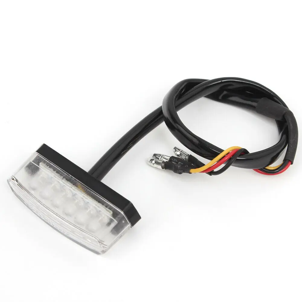 미니 리어 러닝 브레이크 램프, 연기, 레드, 클리어 오토바이, 12V, 6 LED 테일 라이트