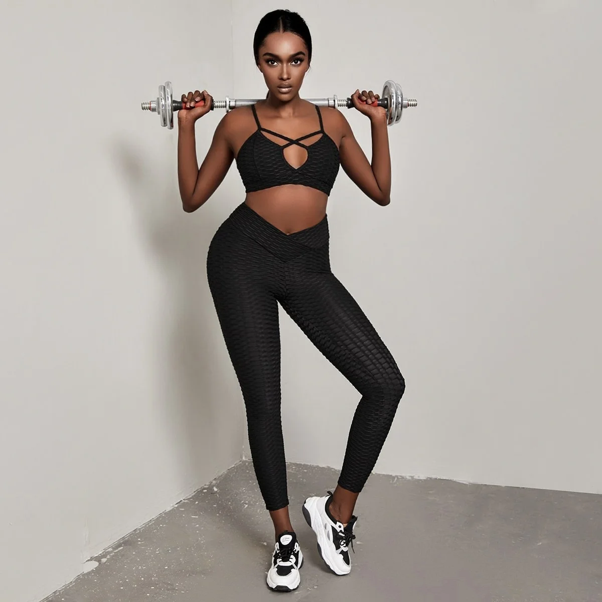 

High Elastic Fitness High Waist Hip Lifting Exercise Pants Tight Elastic Sling Yoga Suit Freedom Workout Fitness Legging