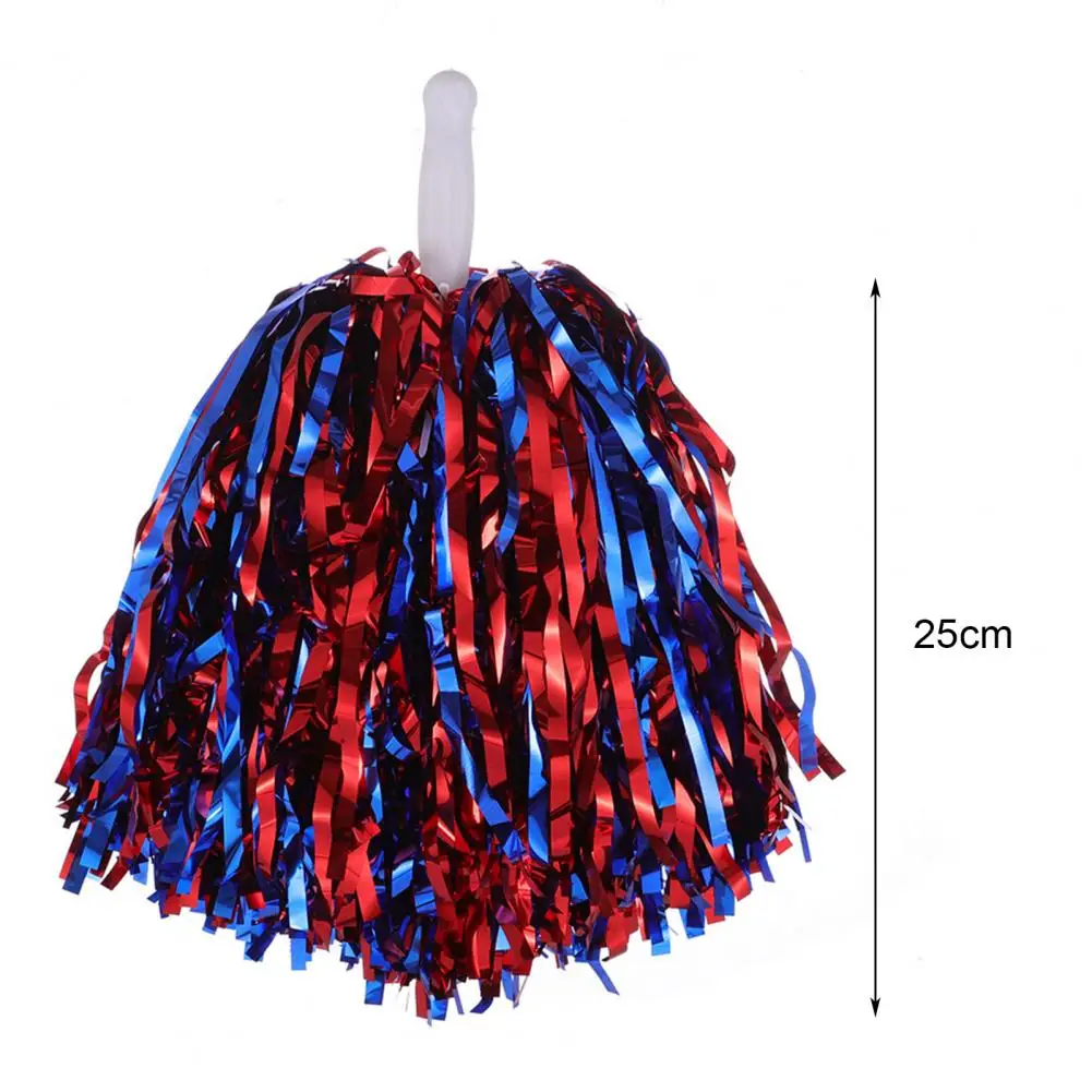 Cheerleading Pom Poms 2Pcs Metallic Foil for Sports