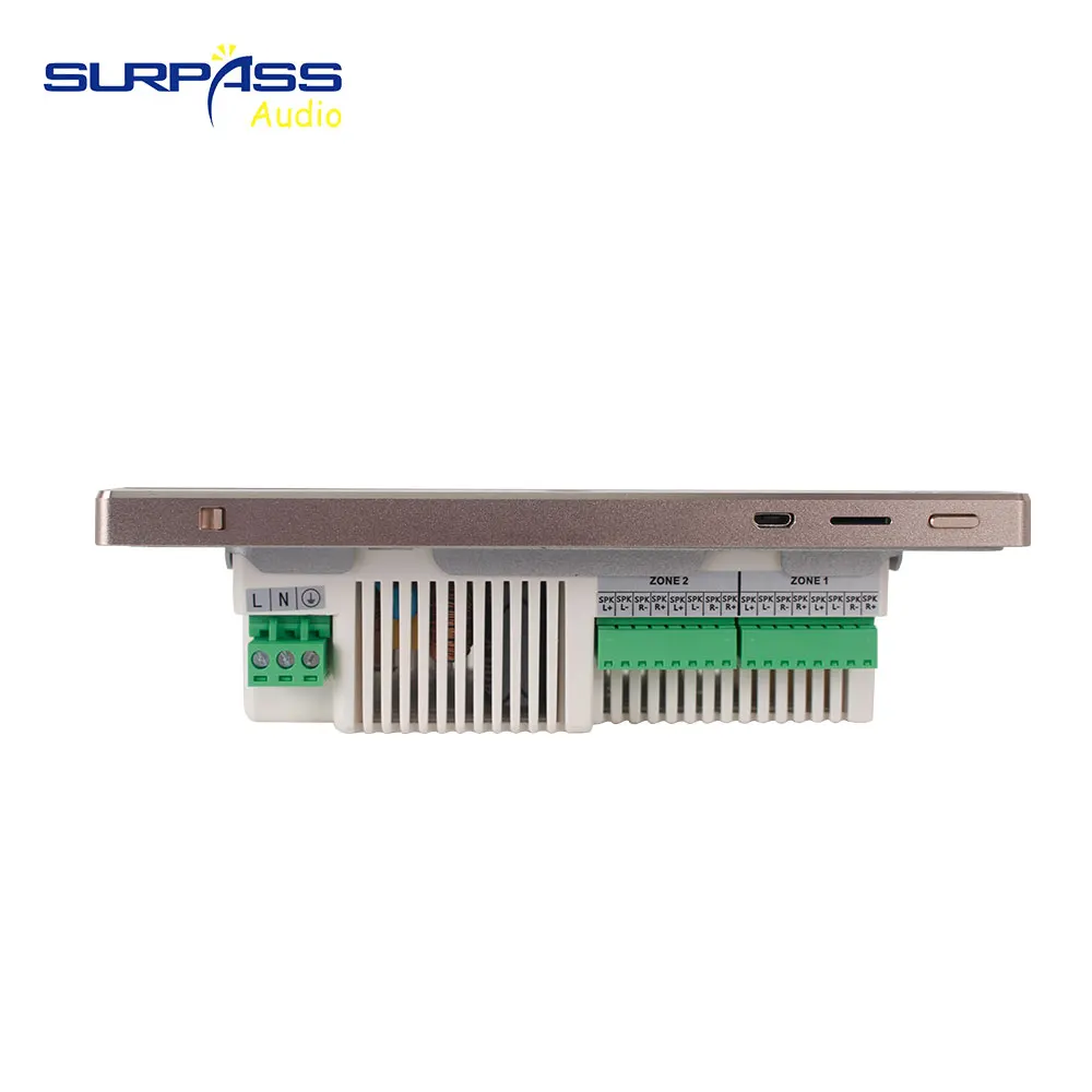 In Wall Amplifier 7 Inch Touch Screen With Wifi Connection Blue-tooth Digital Music Support 8 Ceiling Speakers