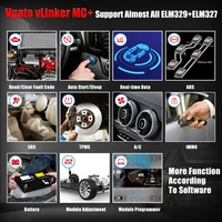 Vgate vLinker MC+ MC V2.2 Bluetooth 4.0 BT3.0 OBD Scanner Car Diagnostic Tools For IOS Android Scanner Auto Tool PK V1.5 ELM327 - Image 5