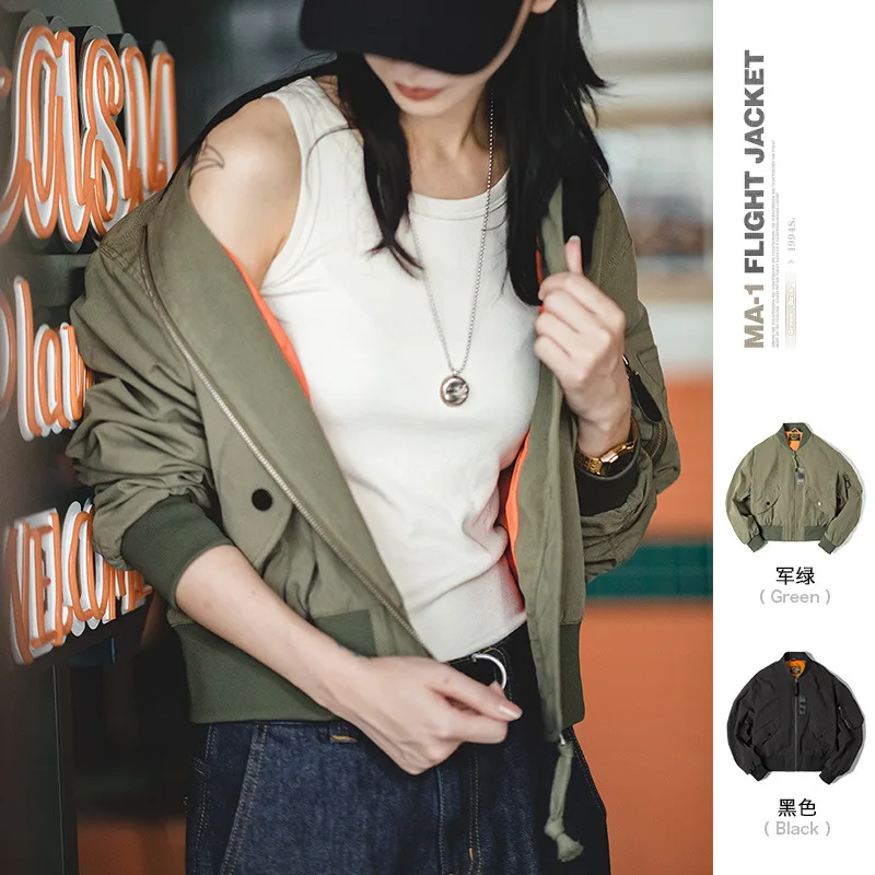 Maden Bomber Da Donna Ma1 Winter Fashion Streetwear Retro Varsity Jacket Cappotto Di Cotone Vintage Di Alta Qualità Spesso 2022 Nuovo