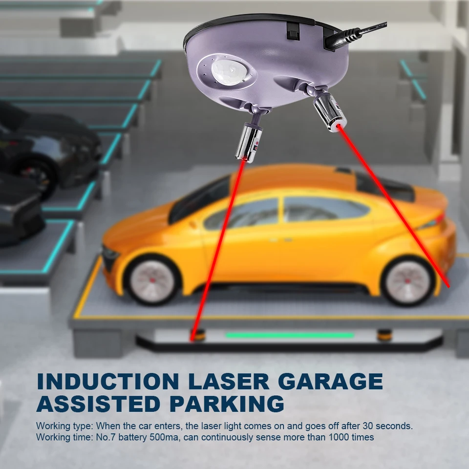 Laser Garage Assist Parking Dual End Car Laser Garage Parking Sensor 500mAh  Laser Parking Sensor 110-220V Aid Car Garage Carport