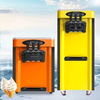 Soft Ice Cream Machine Commercial Stainless Steel Body Desktop Three-Head High-Capacity Automatic Cleaning High-Power Motor 2