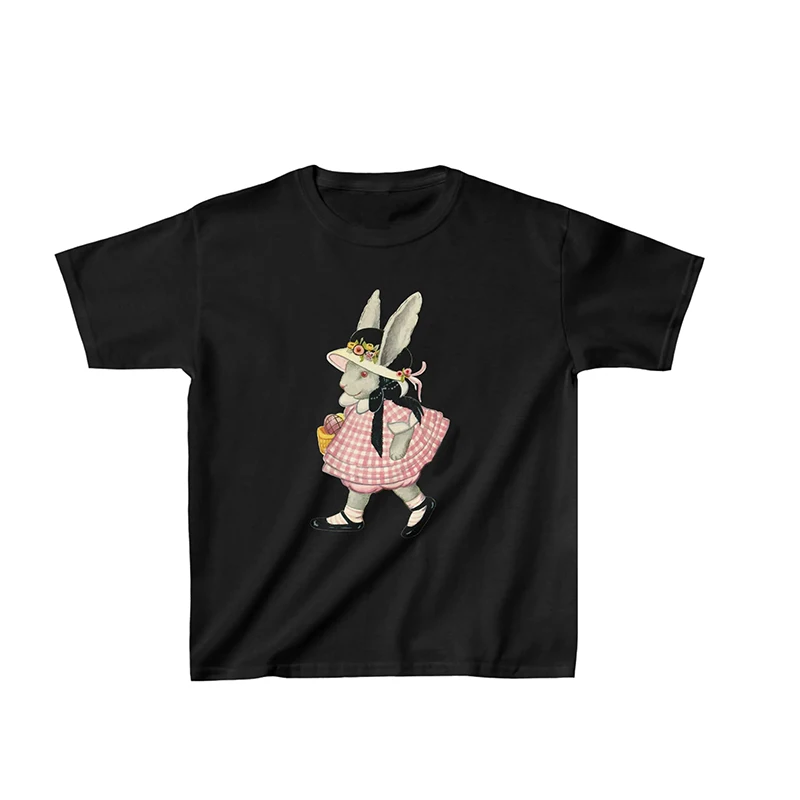 

Y2K Women's Cut Top T-shirt Harajuku Hip Hop Street Clothing Retro Leisure Animal Pattern Print 2000s Top Sexy