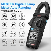 Pince ampèremétrique numérique Mestek DC AC 6000 points de lecture, multimètre, testeur de tension, ampèremètre pour voiture, Hz, capacité, NCV, Ohm 1