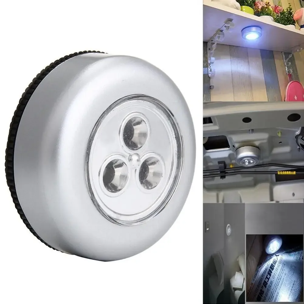 New Style 1 Pcs 3 LED Battery Powered Stick Tap Touch Lamp Light Wall Kitchen Closet Lighting Home Decorations Lamp