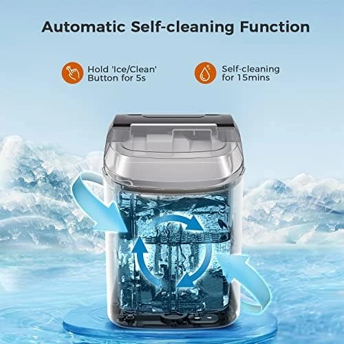 Nugget Ice Maker Countertop, Portable Ice Maker Machine with Self-Cleaning  Function,35lbs/24H,One-Click Operation,Pellet Ice Mak - AliExpress