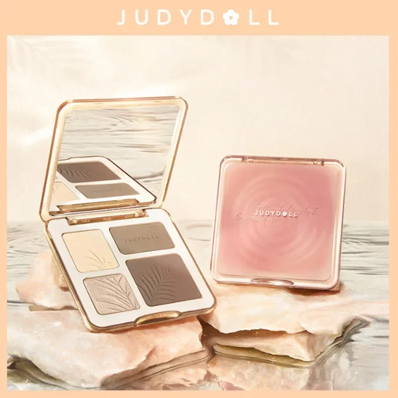 Judydoll Highlight Facial Contouring Palette Matte Brighten Three-dimensional Shadow Lasting Glow Shimmer Powder Cosmetics