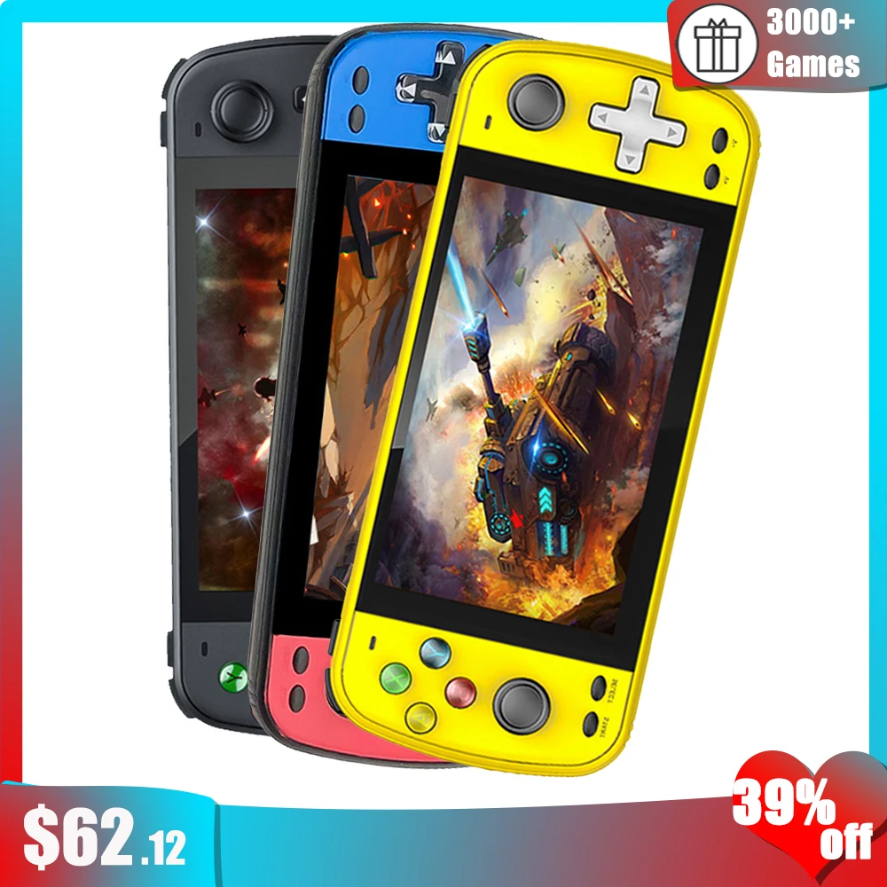 PS5000 Gaming Handheld Console Retro Protable Origical Classic Video Game Consoles 6000+ Games with Tetris 5.1 Inch HD Screen