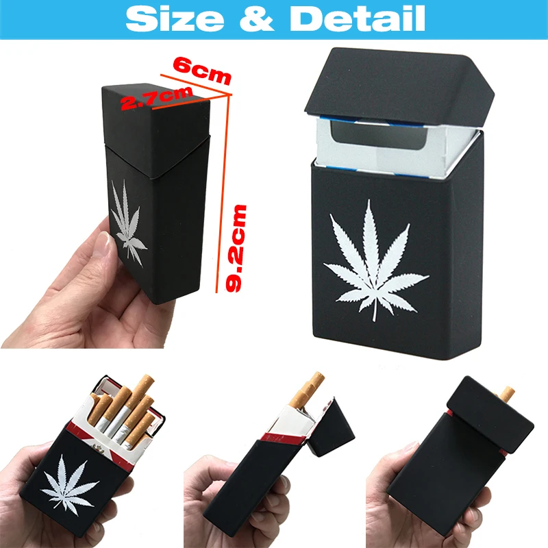 Skull Cigarette Case Cover Hold 20 Cigarettes Silicone Man Women Smoking Cigarette Box Sleeve Pocket Cigarettes Pack Cover